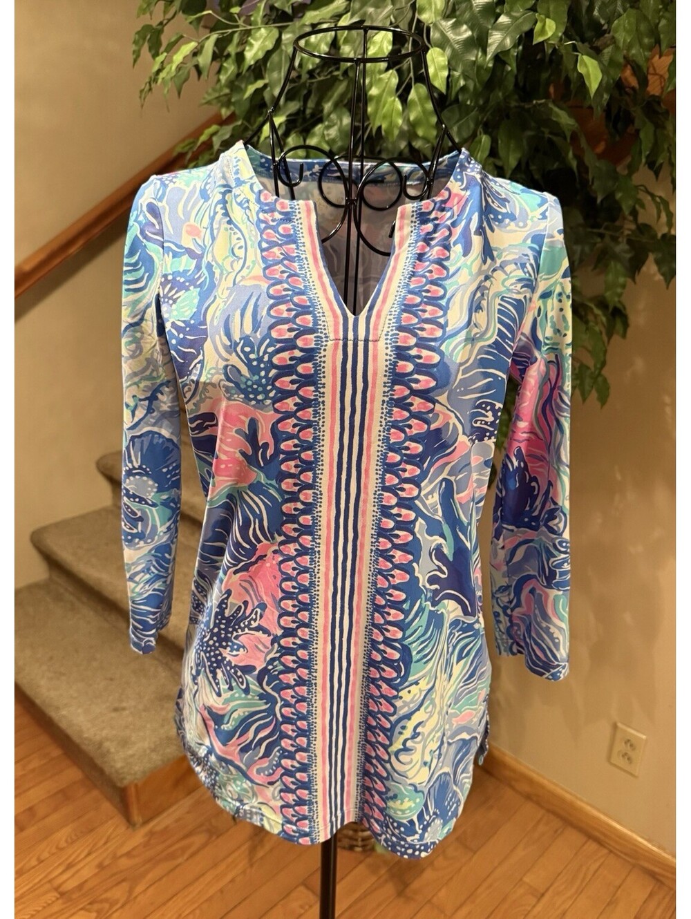 Lilly Pulitzer Chilly Lilly Karina Tunic High Tide You’re The Zest Size XXS